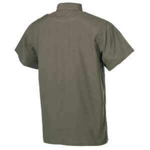 Outdoor Shirt, short-sleeved, OD green, microfibre